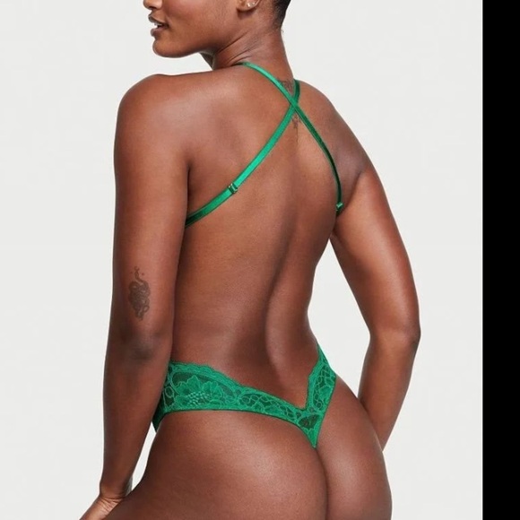 New! Victoria’s Secret Very Sexy High-Neck Lace Chain Teddy 4378 - Picture 3 of 9